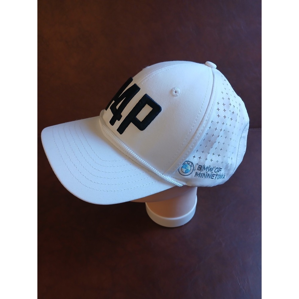 UNRL Hat Snap Back BMW P4P Mid Pro‎ White Adjustable Back #1609